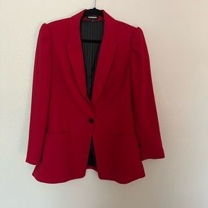 Express relaxed fit red blazer.